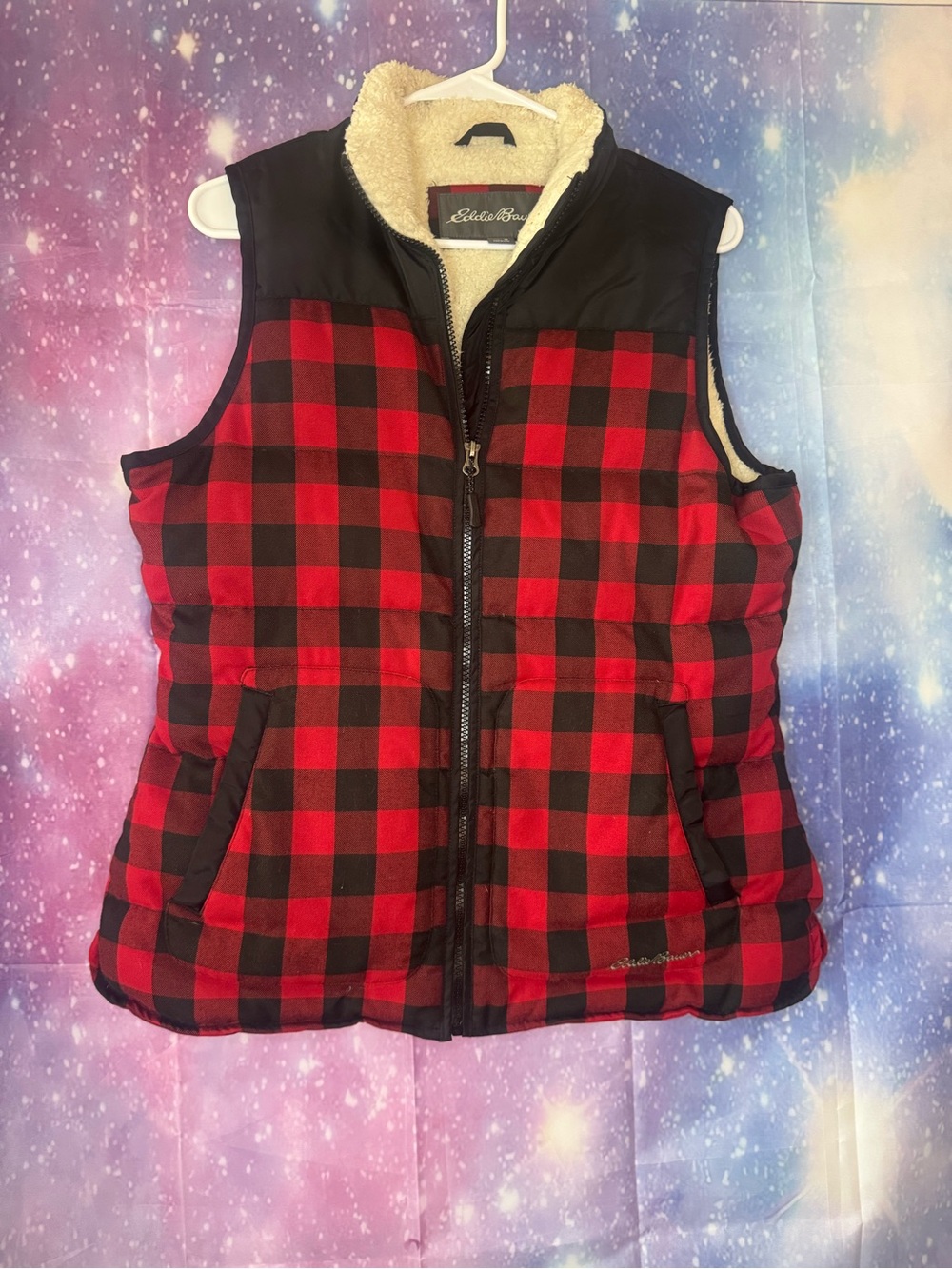 Eddie Bauer woman’s plaid vest